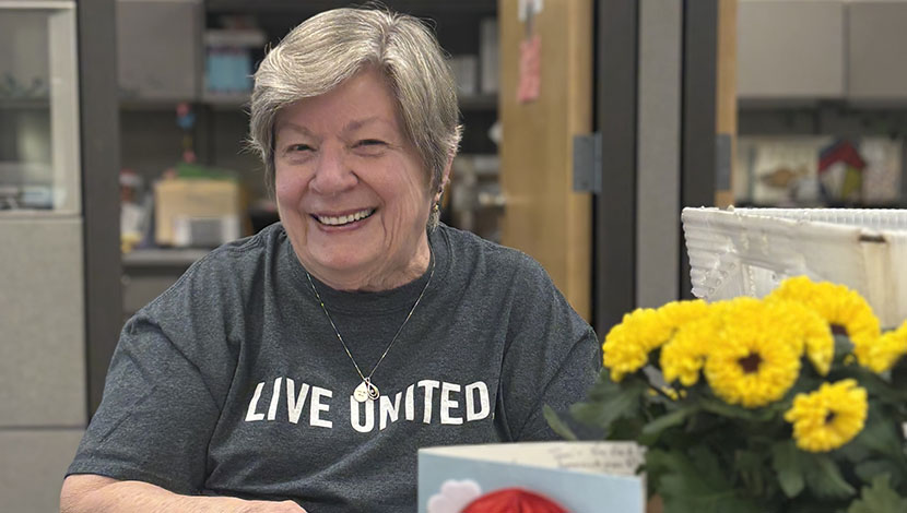 Terri with her flowers
